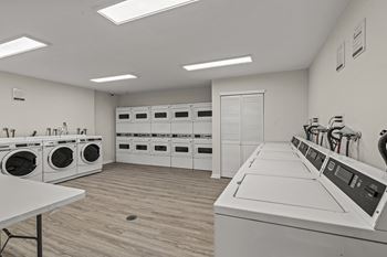 Laundry with white machines